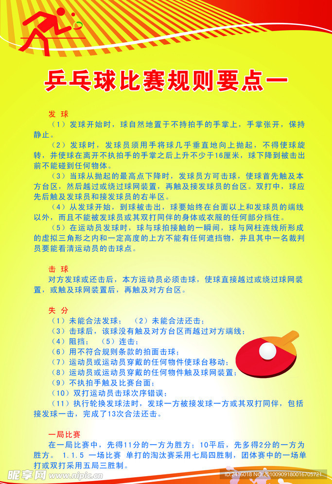 乒乓球比赛规则简单介绍